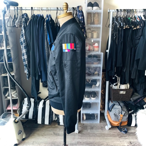 REFORM CLOTHING | L | Philo Menβs Zip Bomber Shell Aviator Jacket San Francisco - Picture 11 of 14